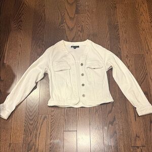 Women's Cream Button-Up Jacket